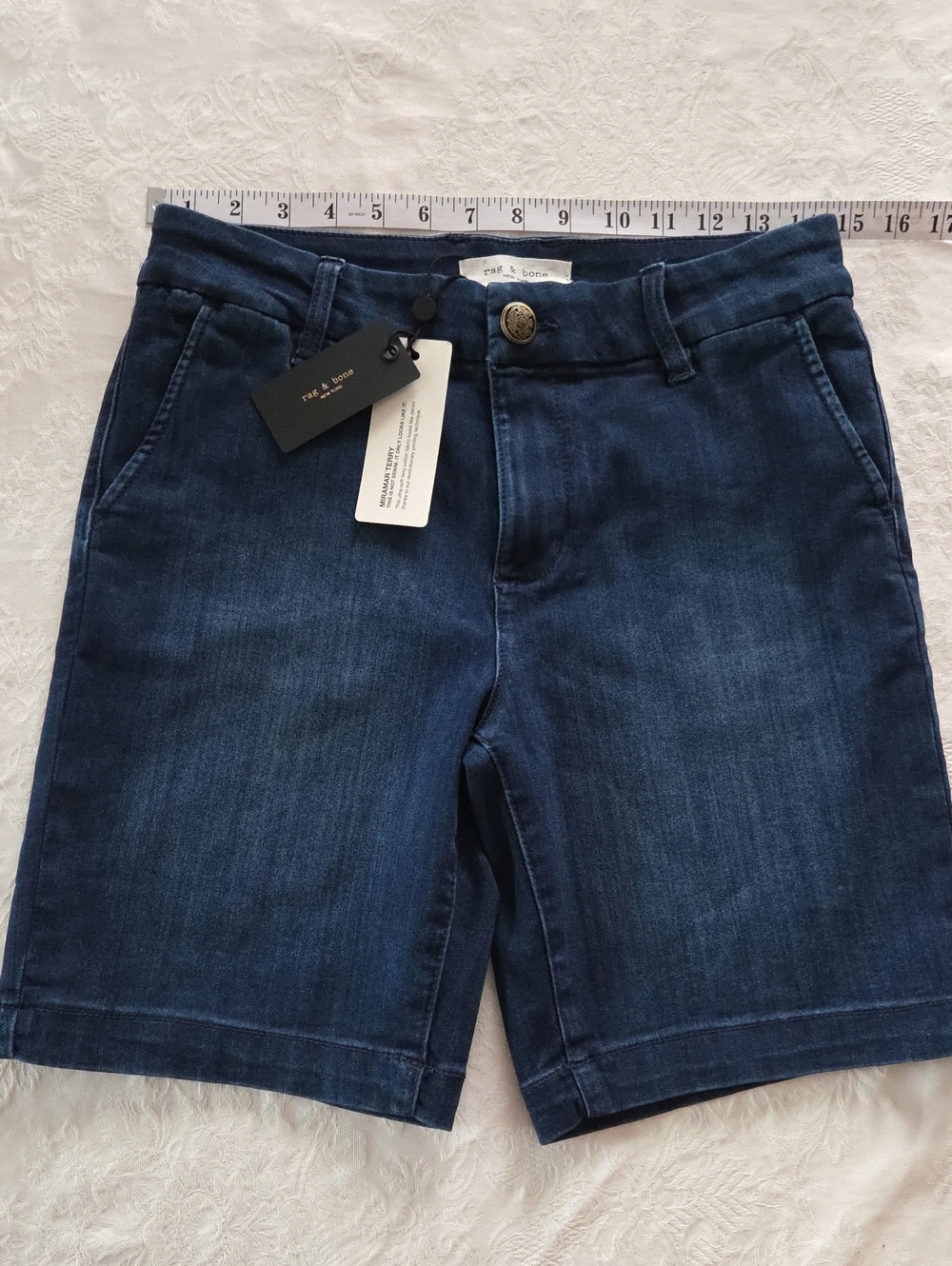 Rag And Bone Denim Stretch Shorts.  Women's Med
